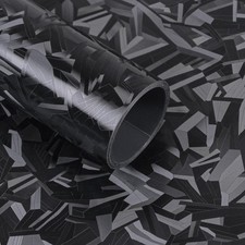 Forged Carbon Folie, 300 X 30cm Schwarz Autofolie,stereoskopische Carbon Foli...