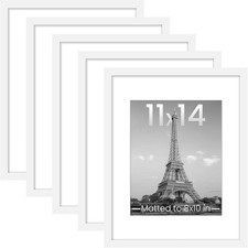 11x14 Picture Frame, Gallery Wall Frames Set of 5, White