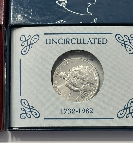 1982 George Washington Commemorative Half Silver Proof & UNC, 1986 Liberty Half - Picture 10 of 21
