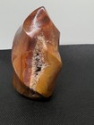 4” Natural Colorful Red Carnelian Agate Flame with druzy — photo 2