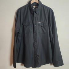 Dixxon Flannel Shirt Mens Extra Large Black Outlaw Snap Front Workwear Western