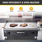 3500W 24" Electric Countertop Griddle Flat Top Commercial Restaurant BBQ Grill — photo 3
