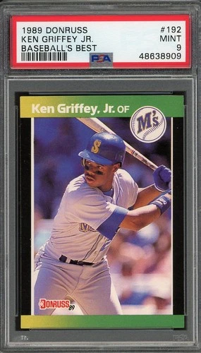 1989 Ken Griffey Jr Donruss Baseball's Best #192 RC Rookie PSA 9 **Centered**