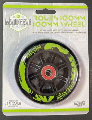 Madd Gear 100mm Scooter Wheel [ Black / Green ] NEW