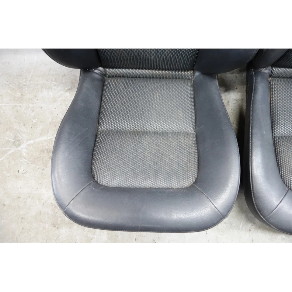 Asientos delanteros de fábrica BMW Z3 Roadster 97-00 tela y vinilo negro antracita OEM Foto 3 de 4