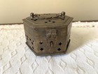 Vintage Brass Hinged Box With Handle Cricket Trinket Incense Box Home Decor