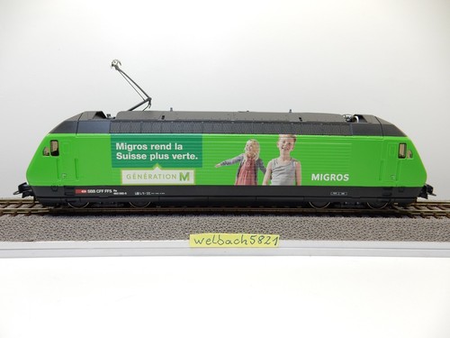 Roco 73644 Re 460 080-5 grüne E-Lok SBB mit Werbung Migros | Condition: Neu