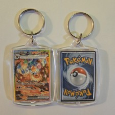 Pokémon TCG Flareon EX Prismatic Evolutions Card 146/131 SIR Novelty Keychain 
