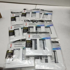 lot of 9 Legrand radiant 2 Gang 2-Decorator Rocker Screwless Wall Plate, White