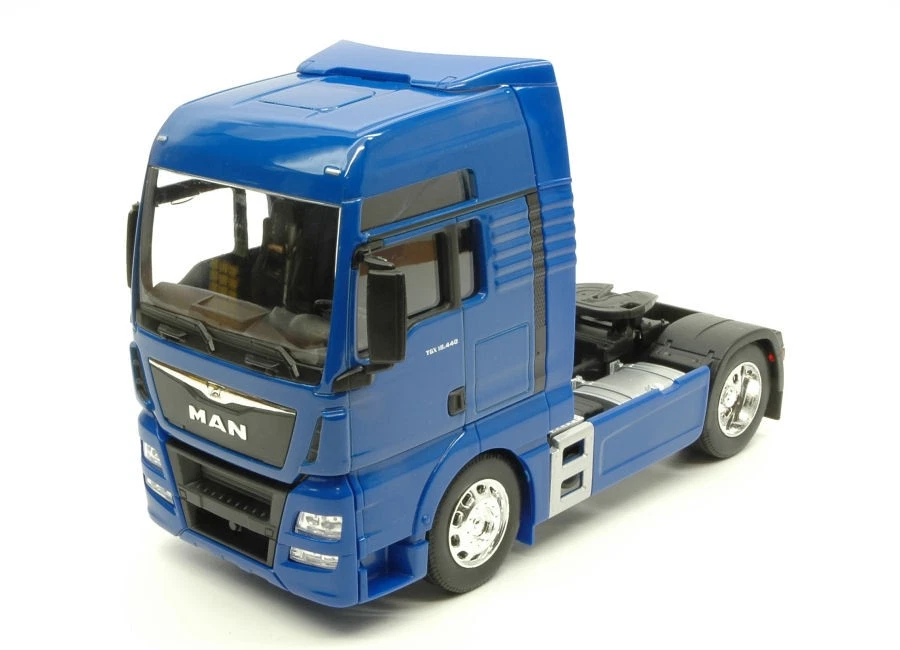 MODELLINO CAMION STATICO WELLY MAN TGX 18.440 4X2 BLU MODELLISMO SCALA 1:32 - Immagine 3 di 4