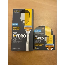 C-78 New Schick Hydro Skin Comfort Stubble Eraser Razor w/6 Razor Refill Blades