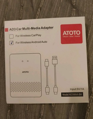ATOTO Wireless Android Auto Adapter AiBox for Car Stereo with Wired Android Auto