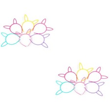  2 Pieces Bunny Ear Headband Headwear Accessory Hair Carnival Bands