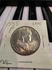 1955 50C Franklin Half Dollar Beautiful