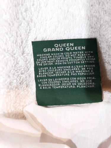 Ralph Lauren Queen Bed Ruffle Dust Skirt Sage Green Shetland Manor Floral - Picture 5 of 5