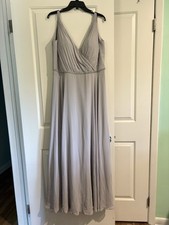 Morilee By Madeline Gardner Light Gray Bridesmaid Dress, Women's Size 20