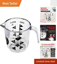 Versatile 1 Cup Clear Measuring Cup - Dishwasher Safe with Easy-to-Read Metrics
