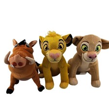 Lion King Plush Simba Nala Pumbaa 7" Disney Just Play Mini Stuffed Animal Trio