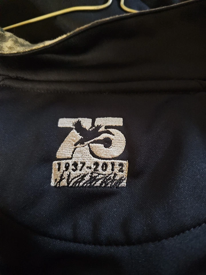 Ducks Unlimited Black Embroidered Pullover 1/4 Zip Jacket Size XL 75th anniv. - Image 3 of 3