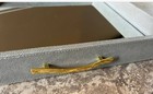 Modern Mirrored Serving Tray Gold  Handles White REPTILE Square Large — photo 4