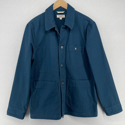 #ad #ad WALLACE amp; BARNES Jacket Mens M J CREW Duck Canvas Work Utility Chore Cotton Blue $129.99