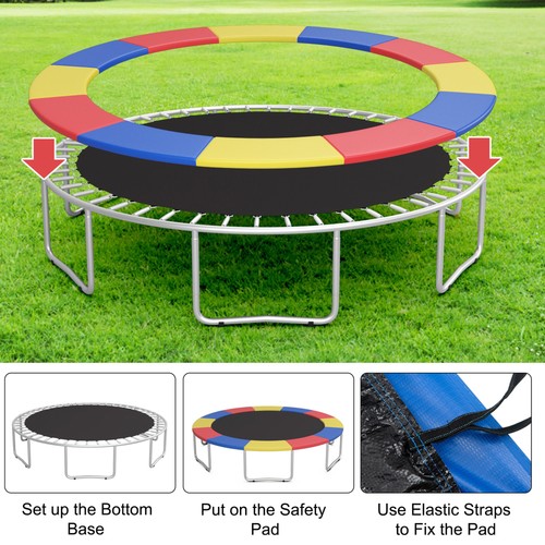 16FT Trampoline Replacement Safety Pad Universal Trampoline Cover Multi-color - Picture 8 of 10