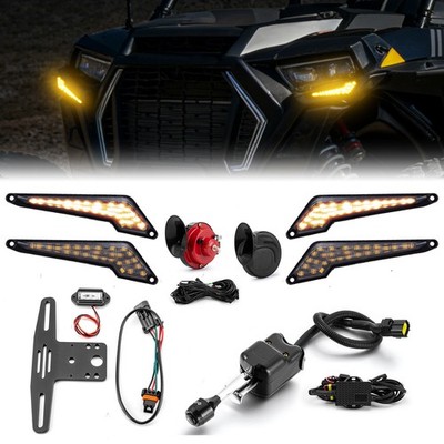 UTV Turn Signal Horn License Plate Street Legal Kit For Can Am Maverick x3 /Max