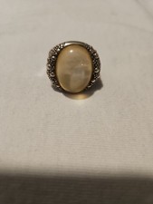 Michael Dawkins Starry Night Ring MOP Mint Quartz Doublet Sterling Silver SZ 7.5