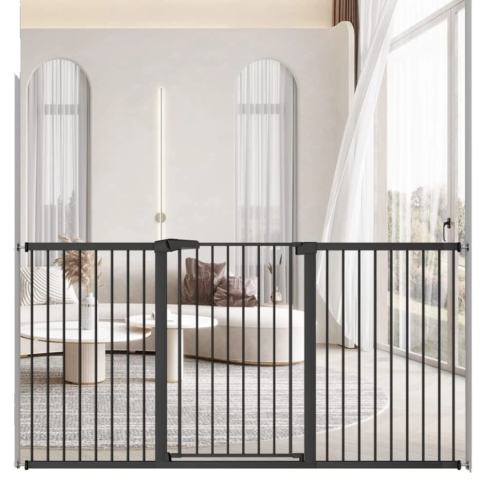 Puertas de seguridad de bebé negro de acero