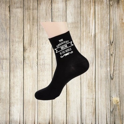 Aunty to Be Personalised ETA Date Month Purple Ladies Socks X6N672
