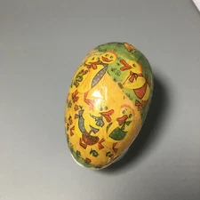Vintage 1930's German Paper Maché Duck and Chicks Easter Egg Candy Container