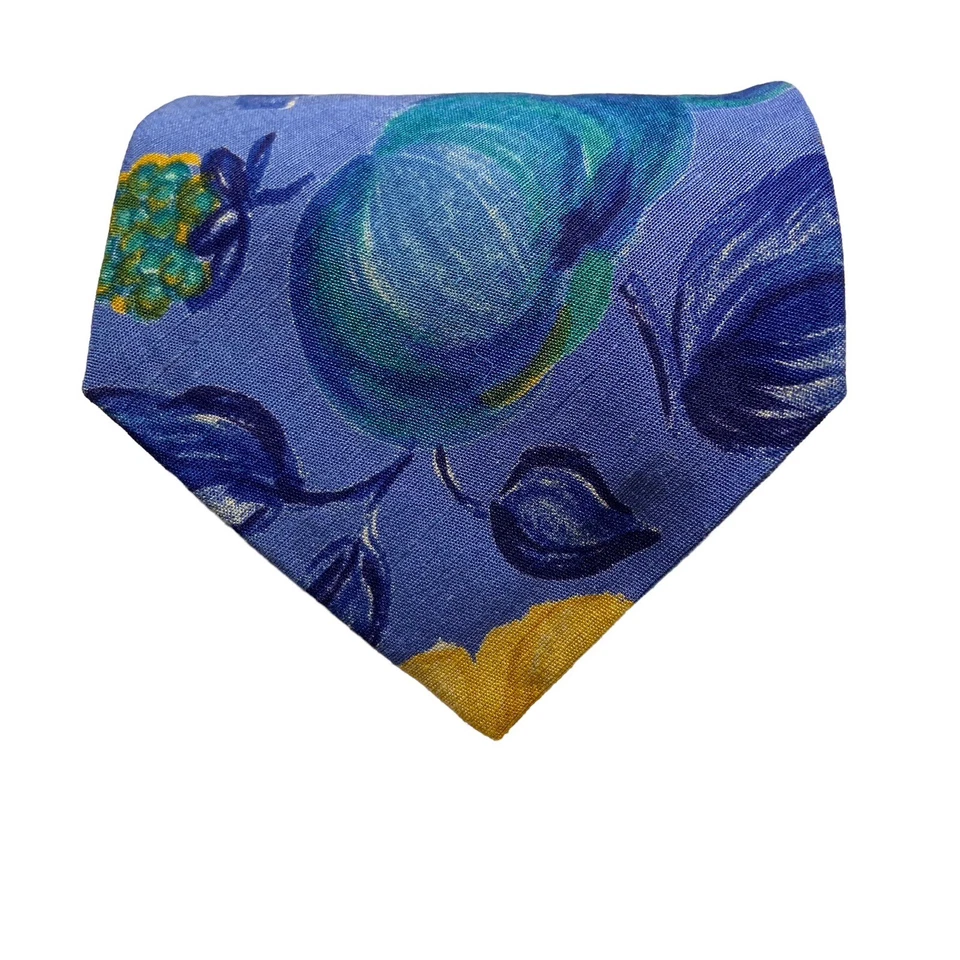 Corbata de algodón para hombre TANGO MAX RAAB UVAS DE LUJO EE. UU. azul/amarillo/multicolor Foto 4 de 4