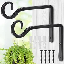 Plant Hangers Outdoor, 2 Pack 6 Inch Hanging Plant Bracket, Metal Hanging Plant 