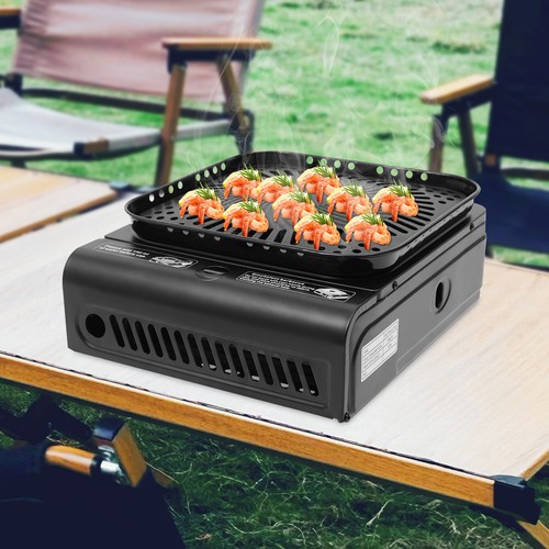 Tragbarer Campinggrill Gaskocher Tischplatte Campinggrill Kocher mit Koffer 2,3 kW USA - Bild 4 von 20