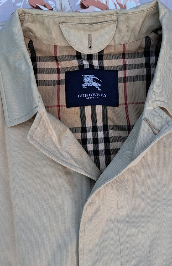 Burberry★TRENCH COATS Burberry london Trench Check Ivory trench coat Size 54 Large