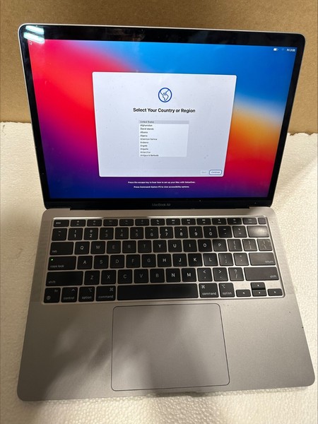Apple MacBook Air A2337 (Finales 2020) Laptop 13" M1 CPU 16GB RAM 256 SSD Gris 3