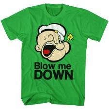 Popeye The Sailor Man Vintage Cartoon Popeye Quote Blow Me Down Men's T Shirt