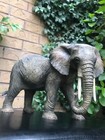 African Bull Elephant Figurine Resin Wild Animal Ornament LP21977