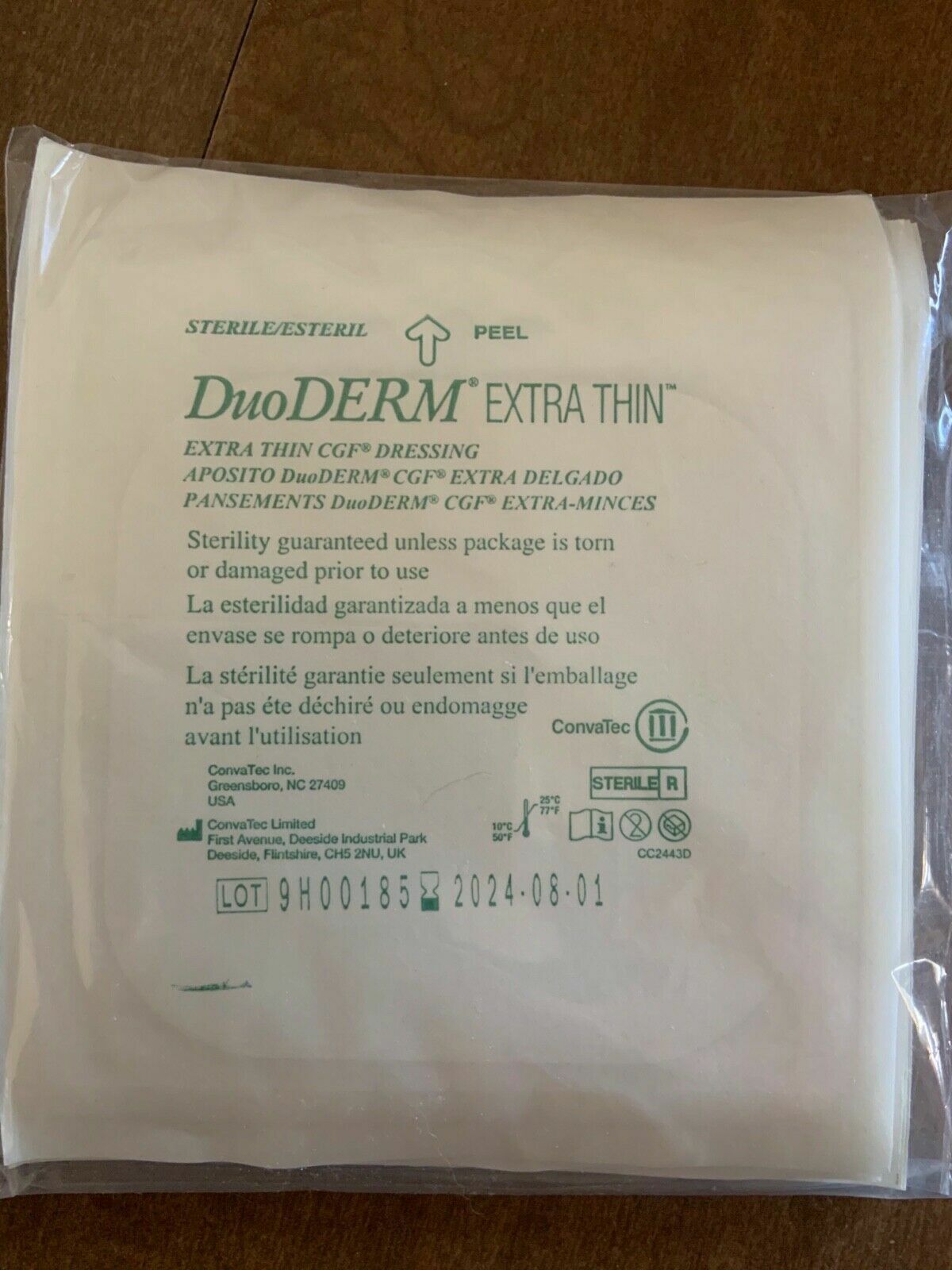 ConvaTech DuoDerm Extra Thin CGF Dressing 187955 4 in. X 4 in.   5 pack