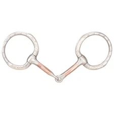 Tough-1 SS Engraved Snaffle D-Ring Bit