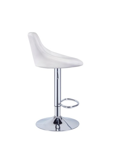 2 x Bar Stools Mid Back Armless Oval Seat Gas Lift Swivel Cafe Breakfast Stool - Picture 42 of 46