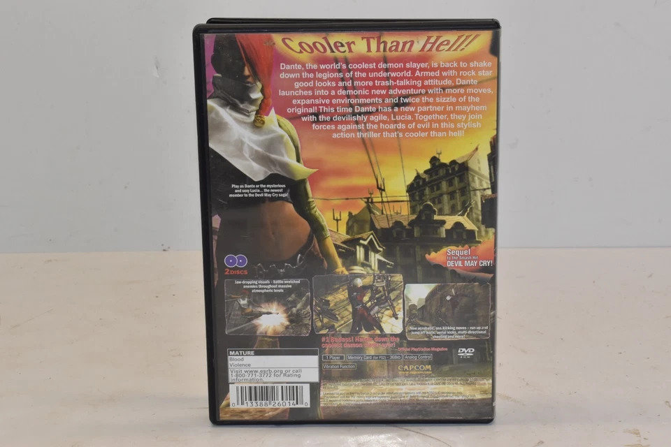 Devil May Cry 2 (Sony PlayStation 2, 2003) CIB - Image 2 of 4
