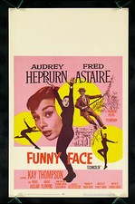 FUNNY FACE * ORIGINAL WINDOW CARD MOVIE POSTER DANCE AUDREY HEPBURN NM-M 1957