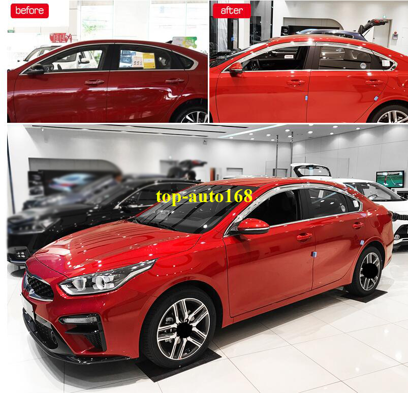 Fit For Kia Forte 20192020 Chrome Window Visor Vent Shades Sun Rain