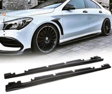 Carbon Fiber Side Skirt Lip Fit MB W117 W176 C117 CLA250 CLA45 A45 AMG 13-2018