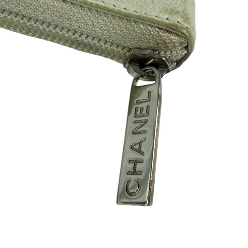 CHANEL CC Interlocking Ivory Caviar Leather Wallet Zip Around Made in Italy - Picture 6 of 15