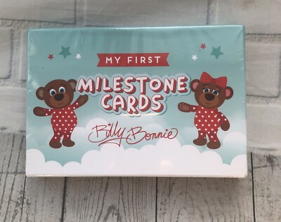 Butlins Meine ersten Meilensteinkarten mit Billy und Bonnie Bär Neu Baby