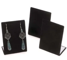 Black Velvet Jewelry Display Stand - 3"H for Earrings, Necklaces 1 piece