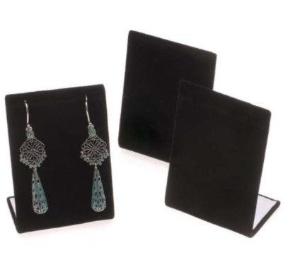 Black Velvet Jewelry Display Stand - 3''H for Earrings, Necklaces 1 piece