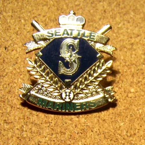 Seattle Mariners logo crest lapel pin v2 1994 MLB - Picture 13 of 13
